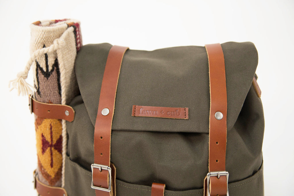 Ruckus Sack // Diaper Bag + Changing Mat Combo - Desert Moss