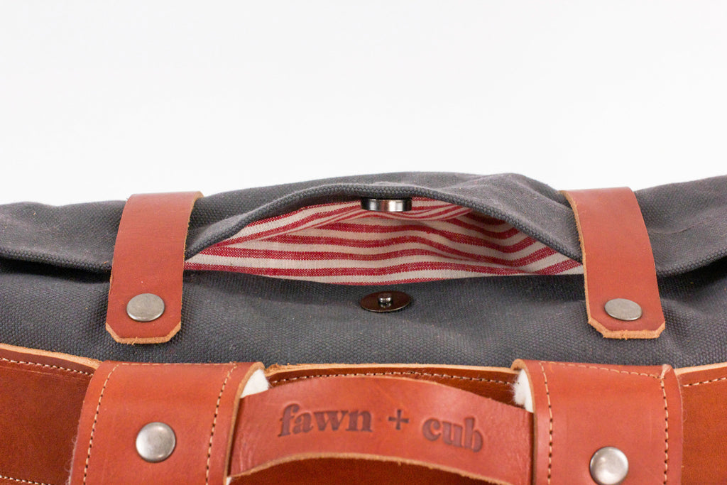 Ruckus Sack // Diaper Bag + Changing Mat Combo - Slate Grey