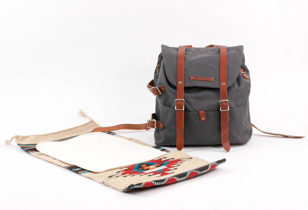 Ruckus Sack // Diaper Bag + Changing Mat Combo - Slate Grey