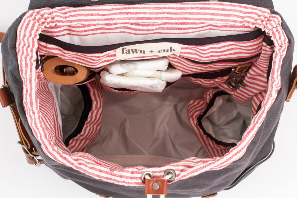 Ruckus Sack // Diaper Bag + Changing Mat Combo - Slate Grey