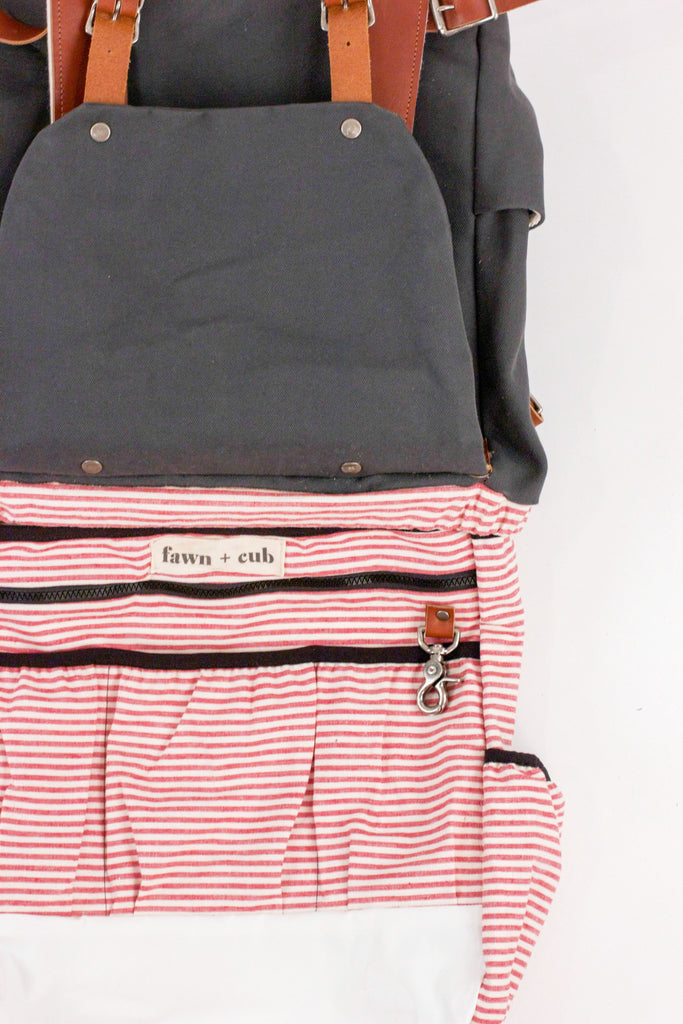 Ruckus Sack // Diaper Bag + Changing Mat Combo - Slate Grey