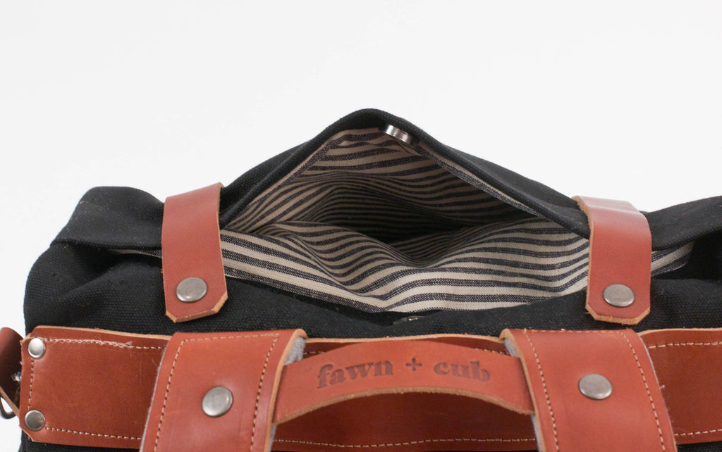 Ruckus Sack // Diaper Bag + Changing Mat Combo - Cocoa Black