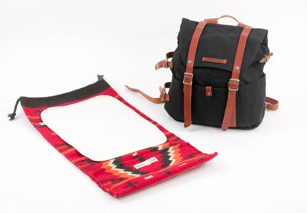 Ruckus Sack // Diaper Bag + Changing Mat Combo - Cocoa Black