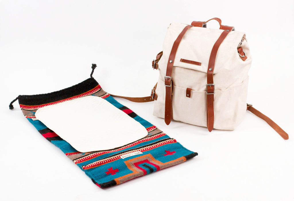 Ruckus Sack // Diaper Bag + Changing Mat Combo - Moonlight Sand