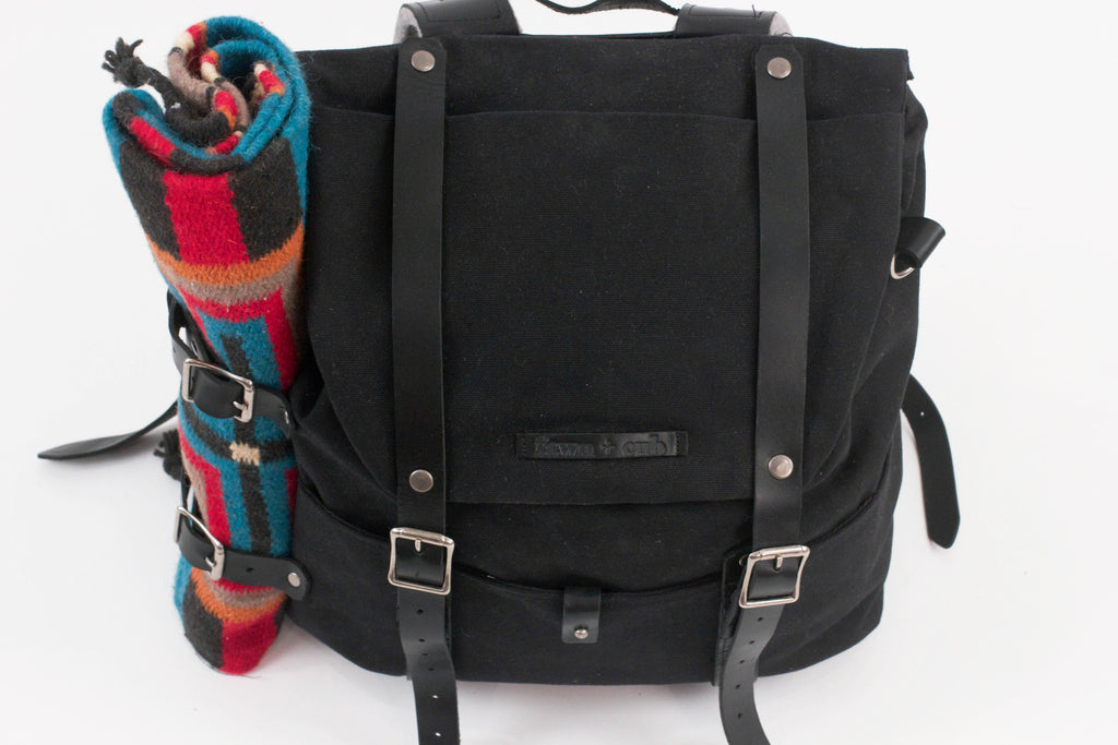 Ruckus Sack // Diaper Bag + Changing Mat Combo - Midnight Black