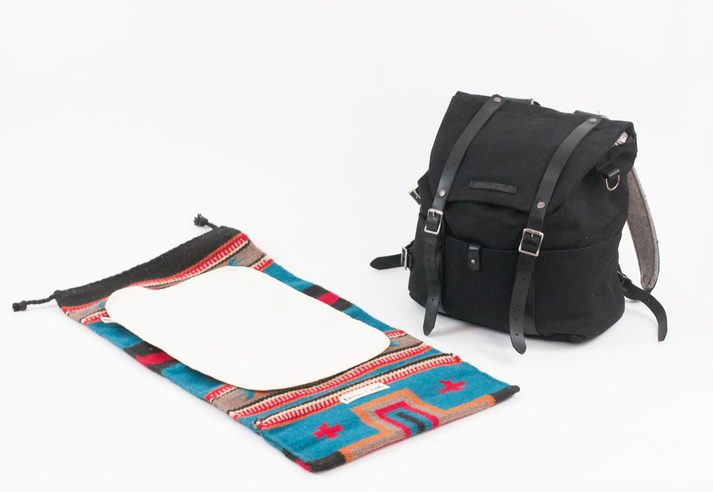 Ruckus Sack // Diaper Bag + Changing Mat Combo - Midnight Black