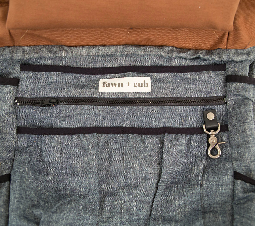 Ruckus Sack // Diaper Bag + Changing Mat Combo - Tobacco Black