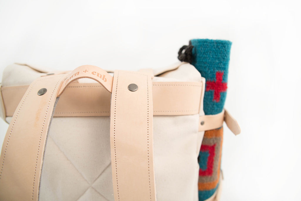 Ruckus Sack // Diaper Bag + Changing Mat Combo - Crystal Sand