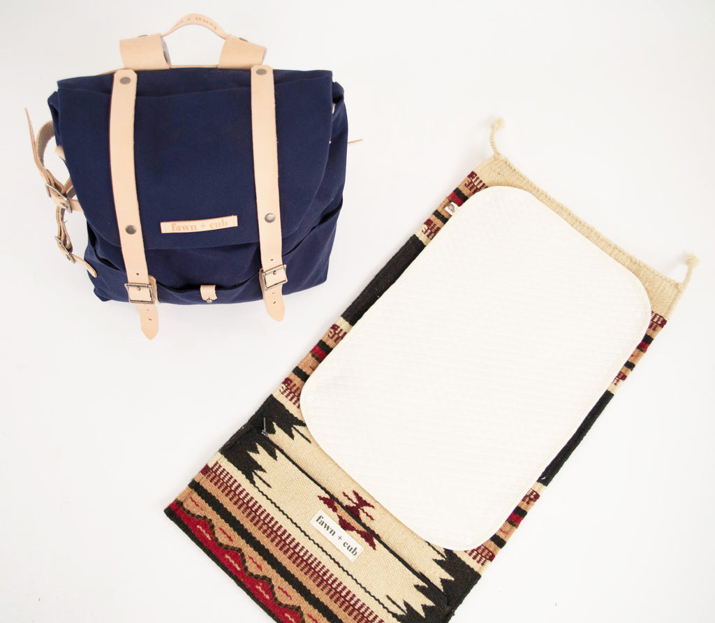 Ruckus Sack // Diaper Bag + Changing Mat Combo - Blue Moon