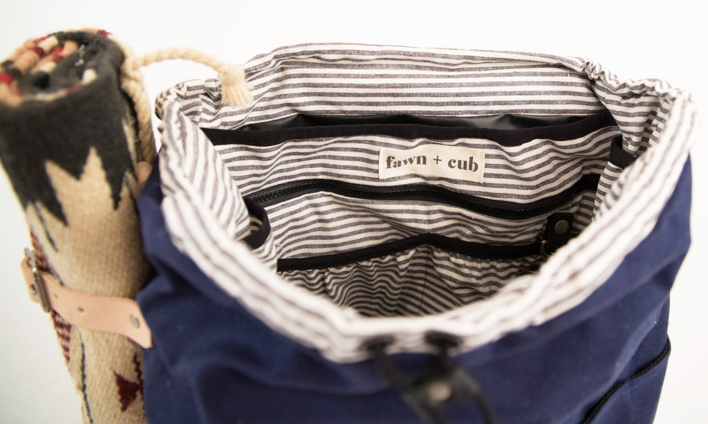 Ruckus Sack // Diaper Bag + Changing Mat Combo - Blue Moon